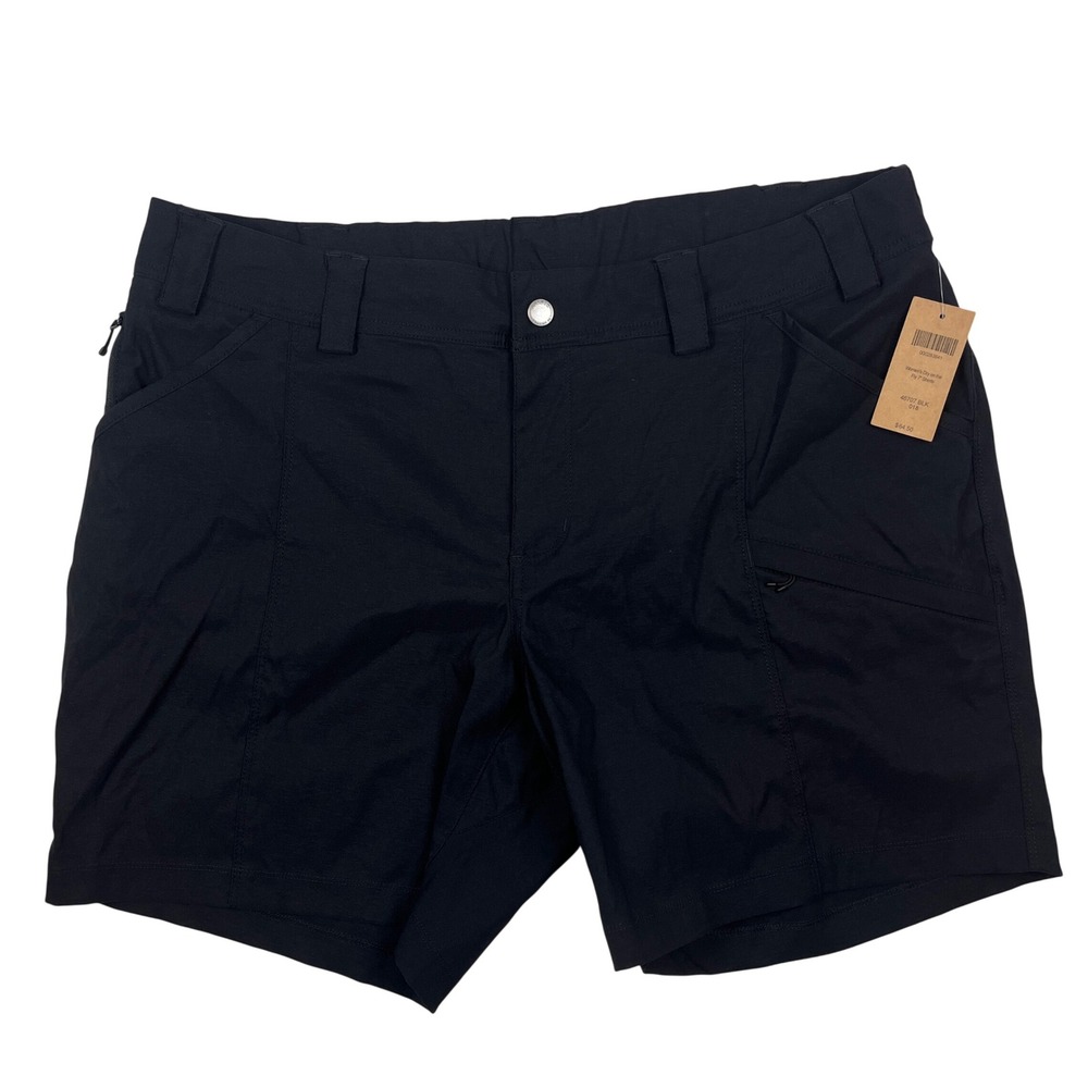 Duluth Trading Co Womens Dry on the Fly 7" Shorts Black Size 18 NWT